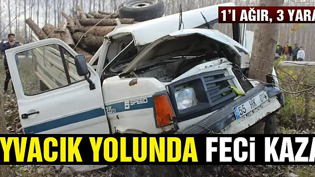 Ayvacık yolunda feci kaza: 1'i ağır, 3 yaralı