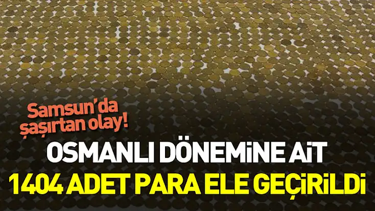 Samsun'da Osmanlı dönemine ait 1404 para ele geçirildi