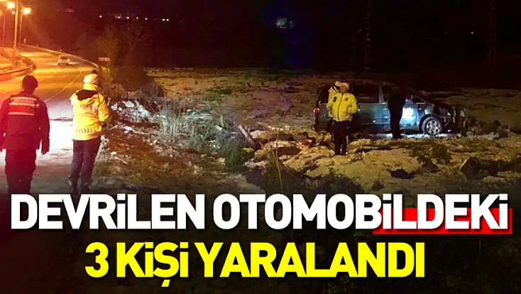Samsun’da otomobil tarlaya devrildi: 3 yaralı