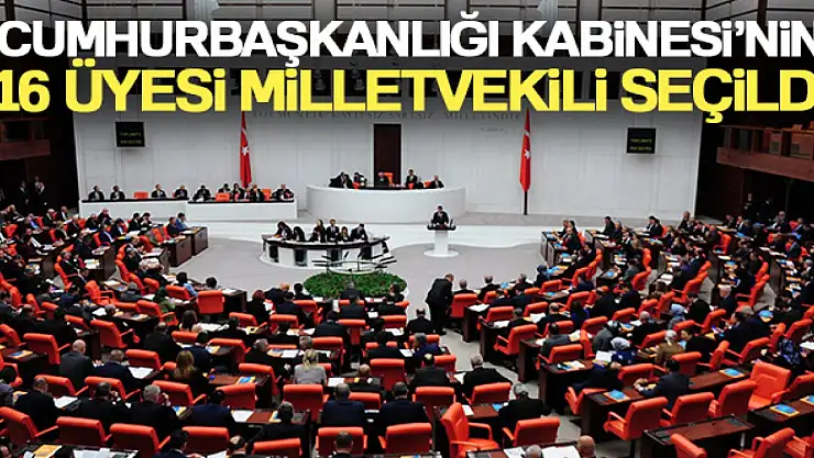 Cumhurbaşkanlığı Kabinesi'nin 16 üyesi milletvekili seçildi