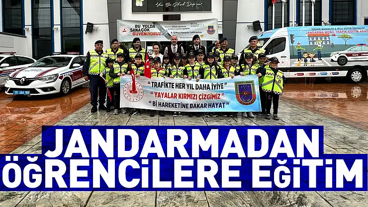 Samsun'da jandarma kırsalda yaşayan öğrencilere trafik eğitimi verdi