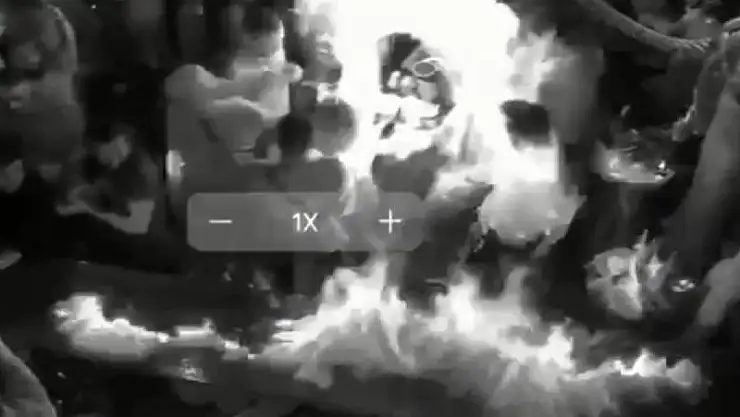 Taksim'de gece kulübünde dehşet anları: Alev alev yandılar