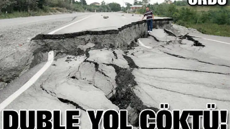Ordu'da duble yol çöktü