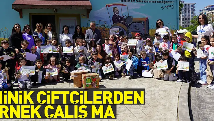 Minik çiftçilerden örnek çalışma