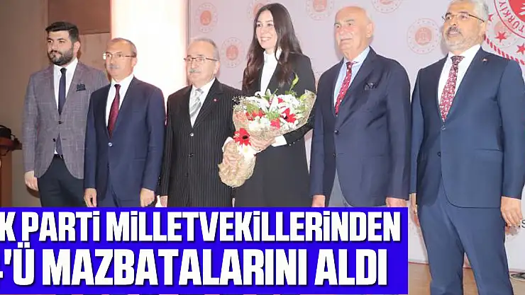 AK Parti Samsun milletvekillerinden 4'ü mazbatalarını aldı