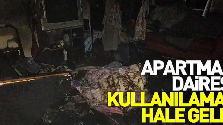Samsun'da apartman dairesi, yangın sonucu kullanılamaz hale geldi