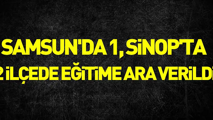 Şiddetli yağış nedeniyle Samsun'da 1, Sinop'ta 2 ilçede eğitime ara verildi