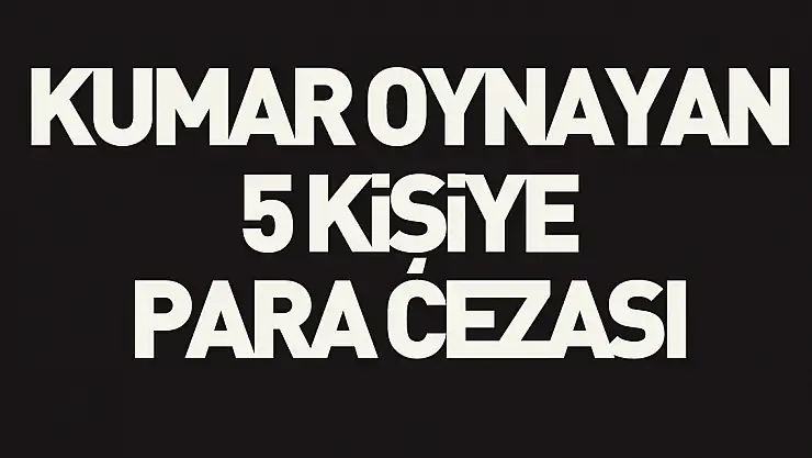 Samsun'da kıraathanede kumar oynayan 5 kişiye para cezası verildi