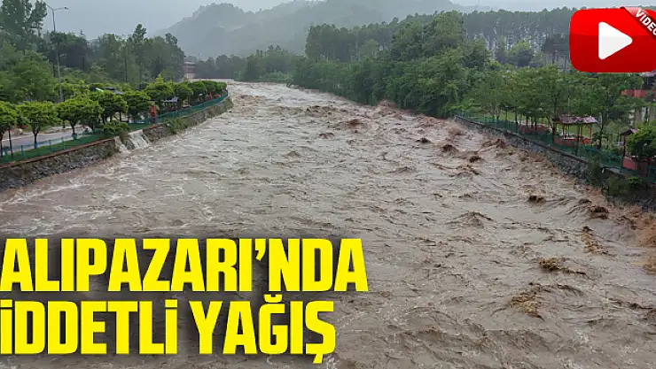 Samsun'un Salıpazarı ilçesinde şiddetli yağış etkili oldu
