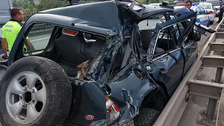 Samsun'da tır ile otomobil çarpıştı: 1 yaralı