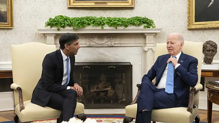 ABD Başkanı Biden, İngiltere Başbakanı Sunak ile bir araya geldi