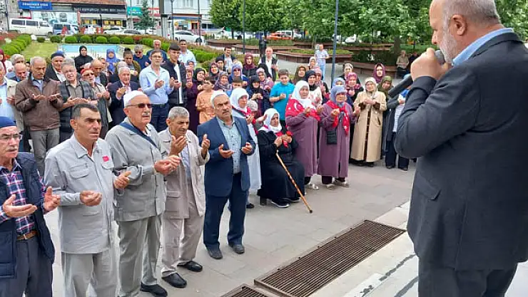 Havza'da hacı adayları kutsal topraklara uğurlandı