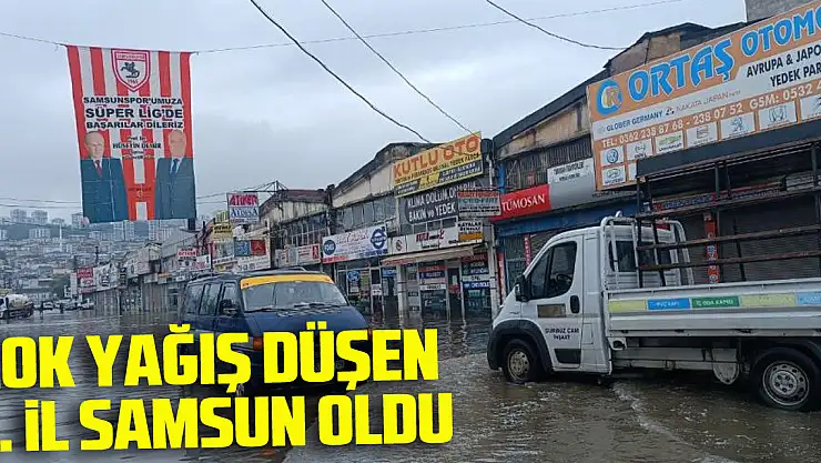 Türkiye'de en çok yağış düşen 2. il Samsun oldu