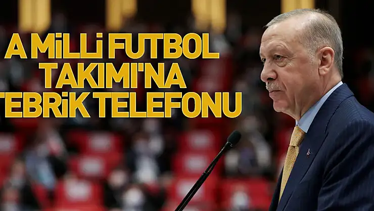 Cumhurbaşkanı Erdoğan'dan A Milli Futbol Takımı'na tebrik telefonu