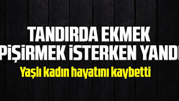Tandırda ekmek pişirmek isterken yanan yaşlı kadın hayatını kaybetti