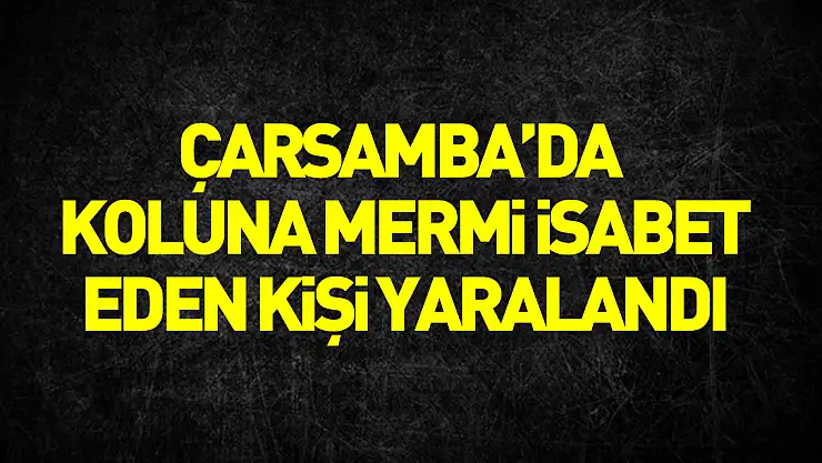 Samsun'da koluna yorgun mermi isabet eden kişi yaralandı