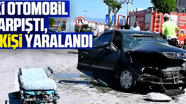 İki otomobil çarpıştı, 2 kişi yaralandı