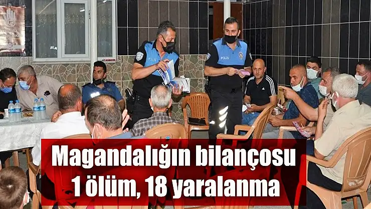 Magandalığın bilançosu: 1 ölüm, 18 yaralanma