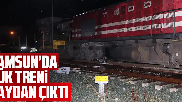 Samsun'da yük treni raydan çıktı