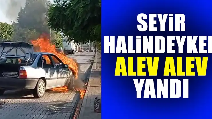 Seyir halindeyken alev alev yandı