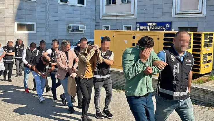 Samsun'da silahlı suç örgütü operasyonunda 19 zanlı yakalandı