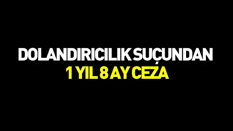 İnternetten satış ilanı verdiği su pompasının parasını alıp göndermeyene 1 yıl 8 ay hapis