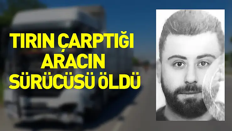 Samsun'da freni tutmadığı iddia edilen kepek yüklü tır, yol kenarında park halindeki hafif ticari araca çarptı. Sürücü hayatını