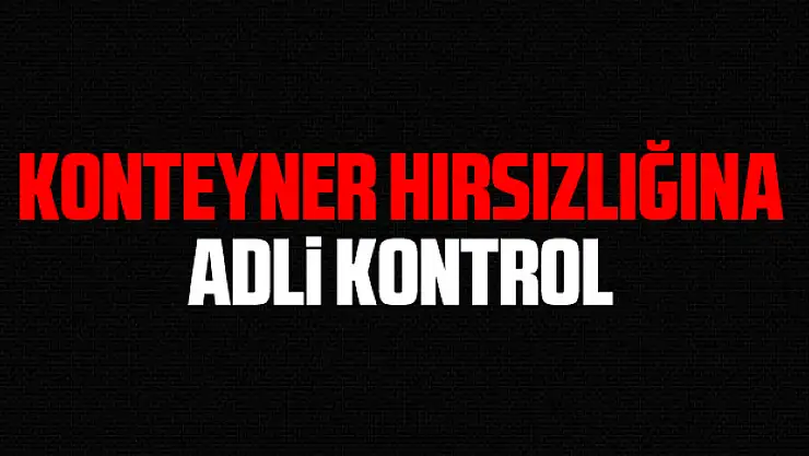 Konteyner hırsızlığına adli kontrol