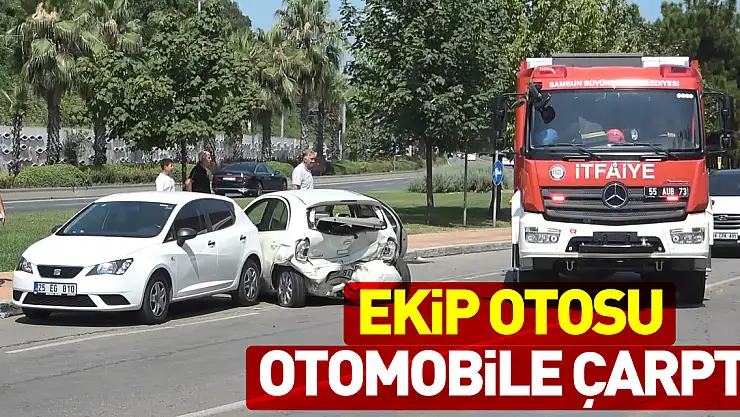 Ekip otosu otomobile çarptı: 3'ü polis 4 yaralı