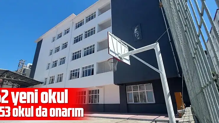 Samsun'da 62 yeni okul yapılıyor, 253 okul da onarılıyor