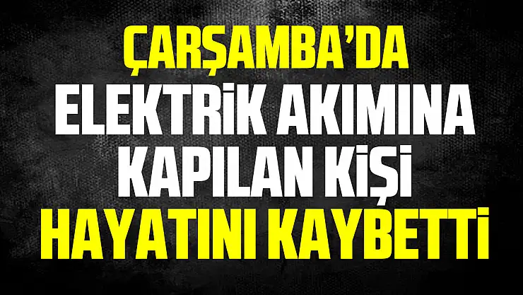 Elektrik akımına kapılan kişi hayatını kaybetti