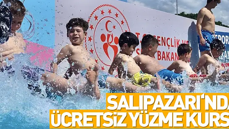 Salıpazarı ilçesinde ücretsiz yüzme kursları devam ediyor