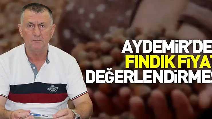 Aydemir'den fındık fiyatı değerlendirmesi
