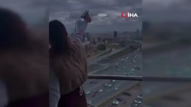 Batışehir'de silahla havaya ateş açan kadın maganda kamerada