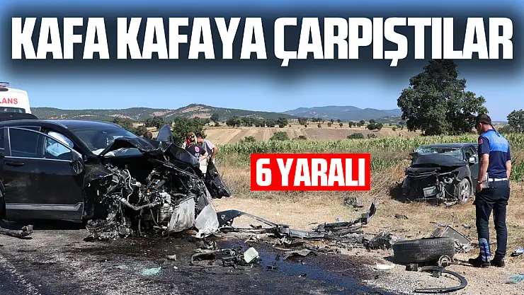 Samsun'da iki araç kafa kafaya çarpıştı: 6 yaralı