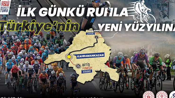 Kahramankazan'da pedallar Milli Mücadele ruhu için dönüyor