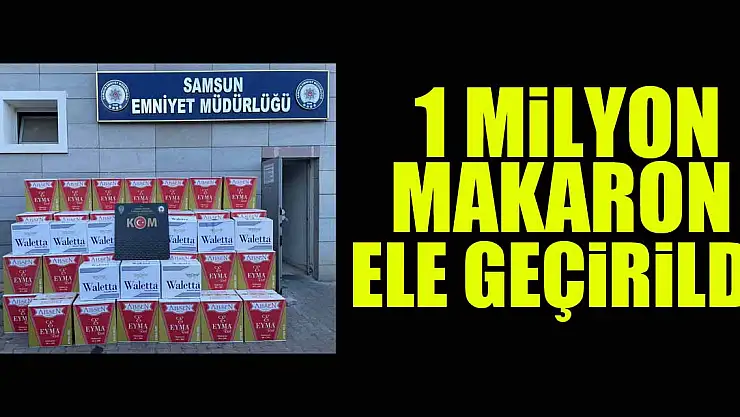Samsun'da 1 milyon makaron ele geçirildi