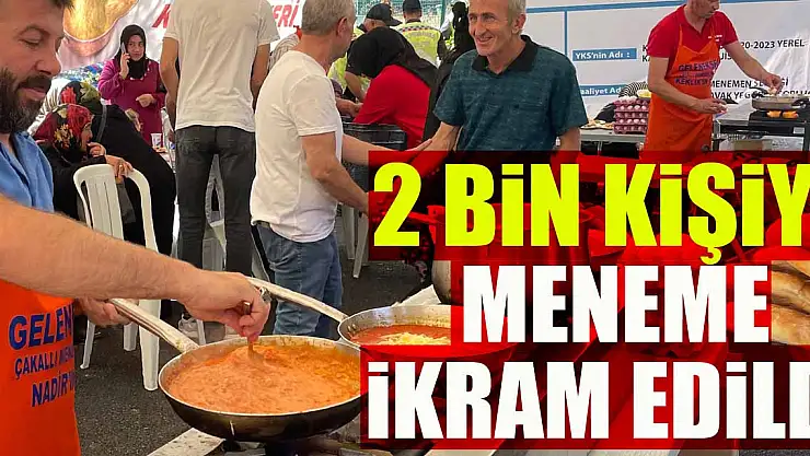 Samsun'da şenlikte 2 bin kişiye menemen ikram edildi