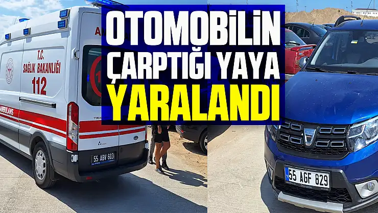 Samsun'da otomobilin çarptığı yaya yaralandı