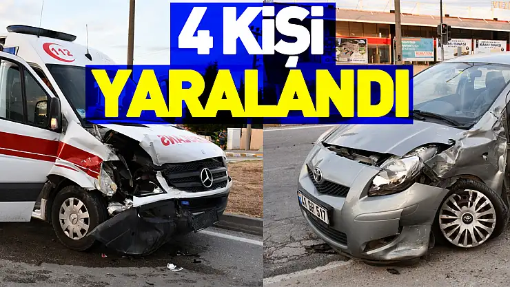 Samsun'da ambulans ile otomobilin çarpıştığı kazada 4 kişi yaralandı