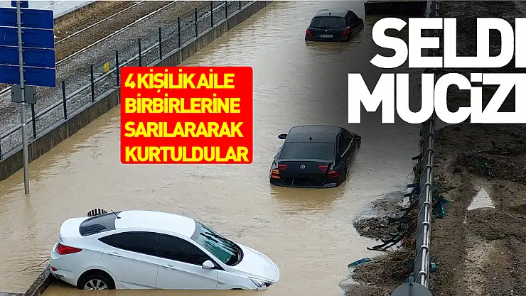 Selde sürüklenen 4 kişilik aile birbirlerine sarılarak ölümden kurtuldular: Anne ve baba hastanelik oldu
