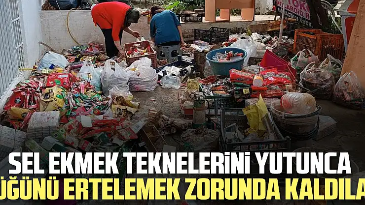 Sel ekmek teknelerini yutunca düğünü ertelemek zorunda kaldılar