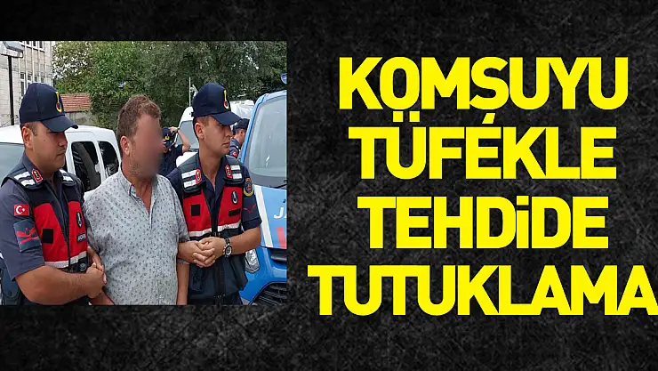 Komşuyu tüfekle tehdide tutuklama