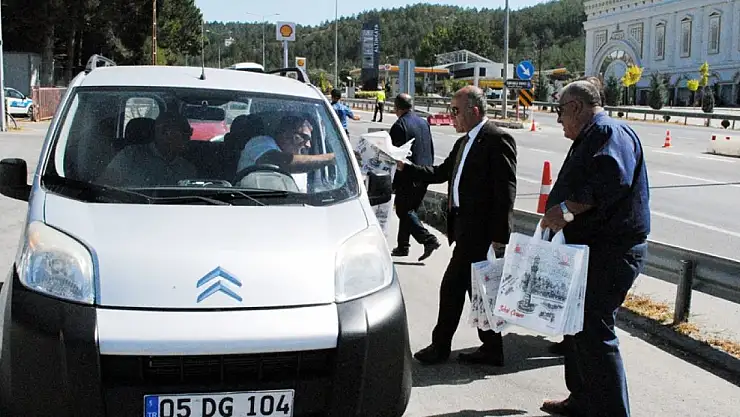 Çorum'da sürücülere ahilik leblebisi ikram edildi