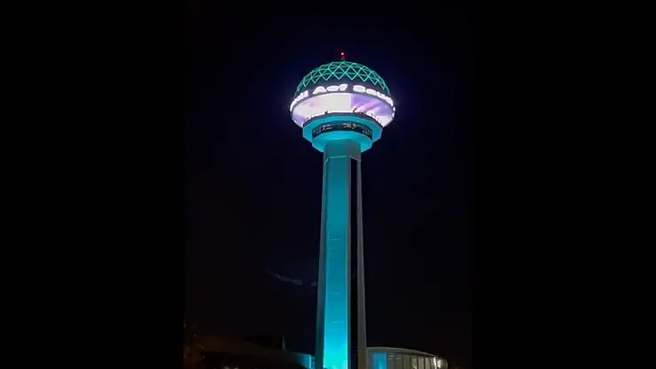 Atakule, Suudi Arabistan Milli Günü'nün 93. yıl dönümüne özel ışıklandırıldı