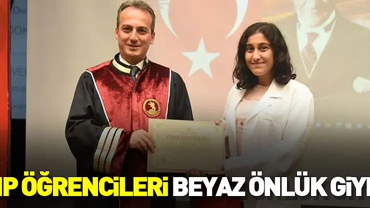 Tıp öğrencileri beyaz önlük giydi