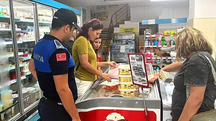 Bafra'da marketler denetlendi