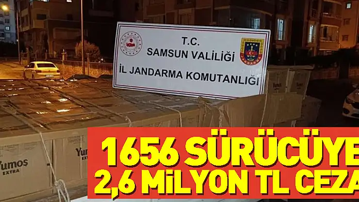 1656 sürücüye 2,6 milyon TL ceza