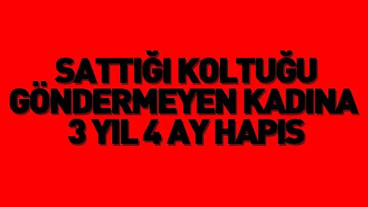 Sattığı koltuğu göndermeyen kadına 3 yıl 4 ay hapis