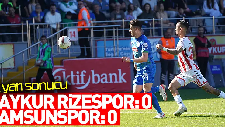Trendyol Süper Lig: Çaykur Rizespor: 0 - Samsunspor: 0 (İlk yarı)